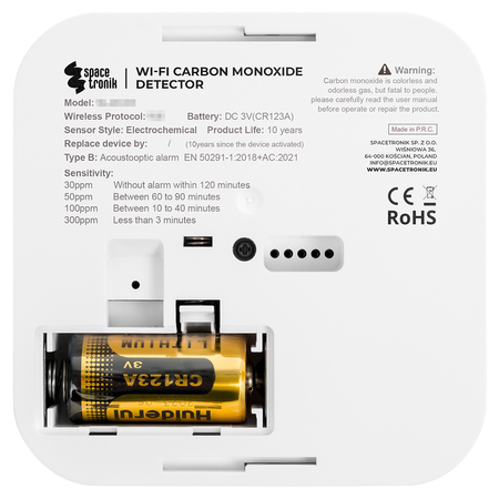 Czujnik CO2 Tuya Spacetronik Sl-DC03