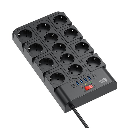 Listwa zasilająca 13xAC 4xUSB 2xUSB-C