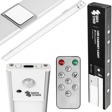 Bezprzewodowa lampa LED Czujnik ruchu 60cm Srebrna