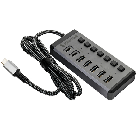 Hub 7xUSB z włącznikami Spacetronik SPU-M18