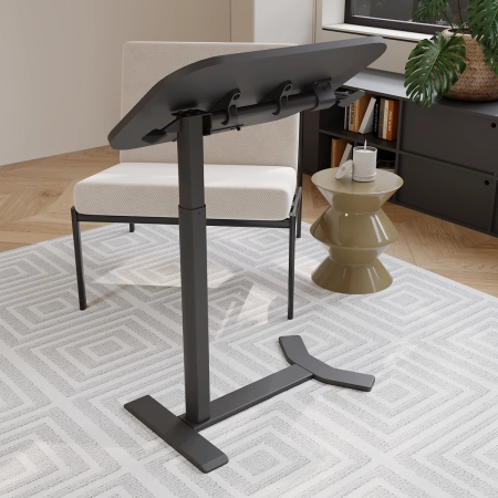 Zestaw wypoczynkowy fotel elektryczny Spacetronik Flax 04M zielony + stolik regulowany