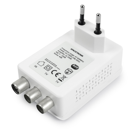 Wzmacniacz TV DVB-T2/C do gniazdka 2x TV SPA-EX2