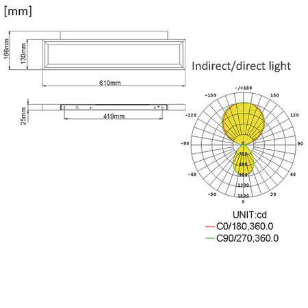 Lampa ścienna kinkiet do biura GLOW D24 Pro Czarna