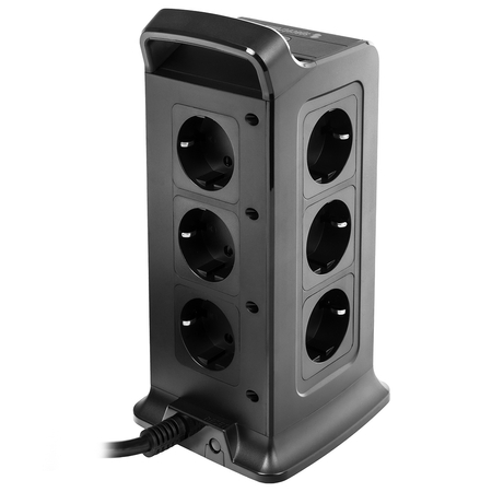 Listwa zasilająca tower 12xAC 2xUSB 1xUSB-C B