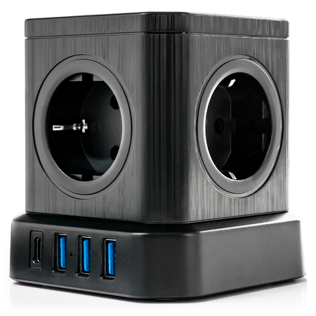 Listwa zasilająca 5xAC 3xUSB 1xUSB-C SPS-C02B