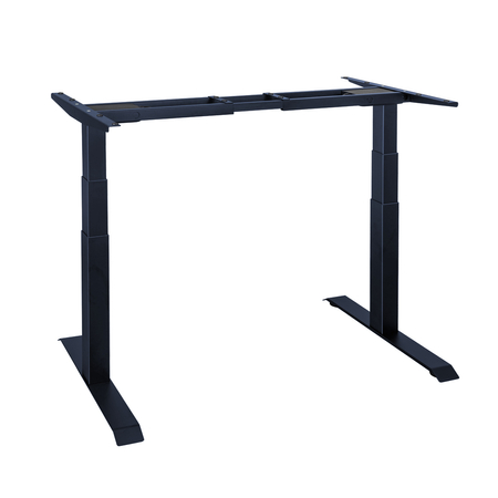 Biurko regulowane Vegard elektryczne dwusilnikowe MDF granatowo-zielone