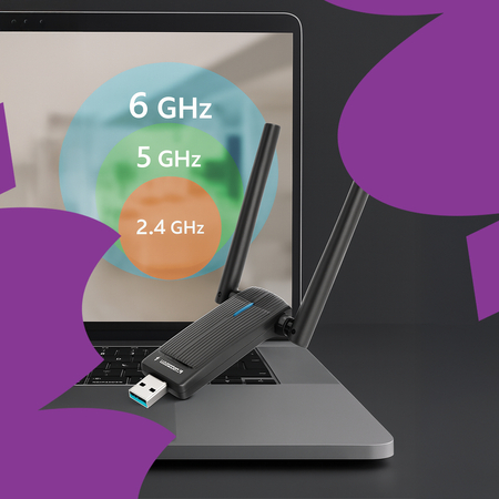 Adapter Wi-Fi 7 Spacetronik SP-WU07 5G 6G BE6500