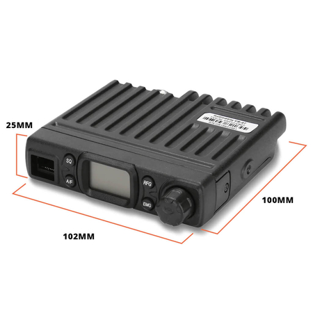 CB Radio Mini SQ/ASQ Gain AM/FM Spacetronik CB-27
