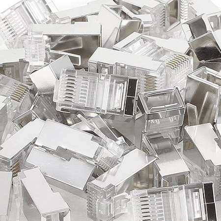 Wtyk RJ45 przelotowy kat5e FTP PT-RJ455FT-0 25szt