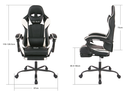 Spacetronik Rally 1.0 Gaming Stuhl schwarz und grau