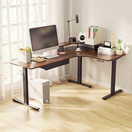 Zestaw regulowany fotel SPC-GILDA + biurko narożne elektryczne SPE-L124 180×120×60