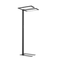 Podwójna lampa podłogowa biurowa GLOW D24 Czarna