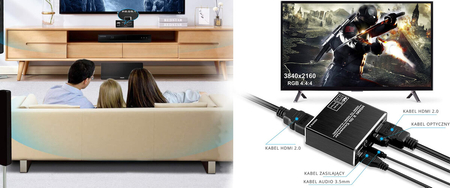 HDMI-HDMI + Audio SPDIF ARC Extraktor SPH-AE06