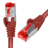 Kabel RJ45 CAT 6 S/FTP AWG27 LSZH czerwony 7,5m
