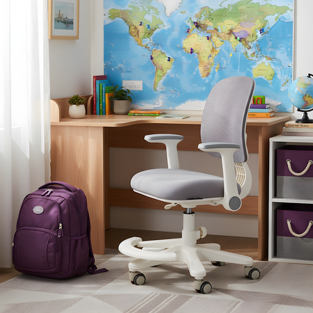 Fotel ergonomiczny dziecięcy Spacetronik SPC-XD19A Szare