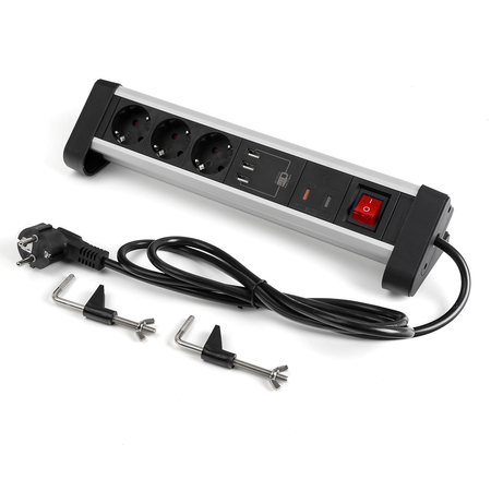 Gniazdo nablatowe Spacetronik SPS-T38BS