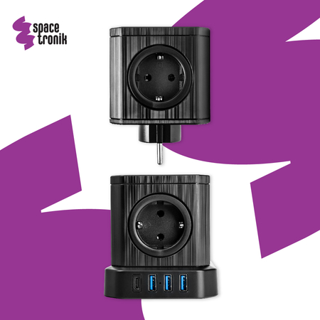 Steckdosenleiste 5xAC 3xUSB 1xUSB-C SPS-C02B