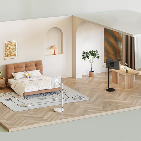 Mobilny stojak na monitor TV SPE-T02B 17kg, czarny