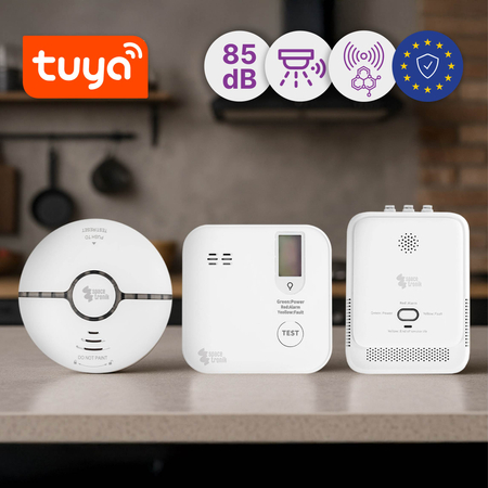 Czujnik 3x dymu gazu czadu Mieszkanie SL-DZ-CDG03