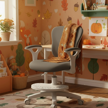 Zestaw dla dziecka regulowane biurko 112×60 z półką + ergonomiczne krzesło Spacetronik XD