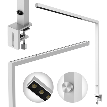 Lampa biurkowa do biura LED GLOW D22 4000K Biała