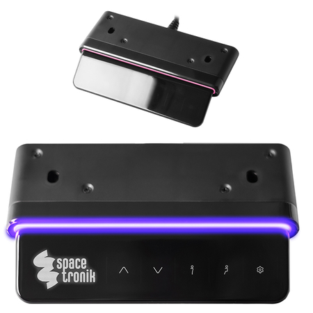 Biurko gamingowe elektryczne RGB z regulacją wysokości Spacetronik 140x70