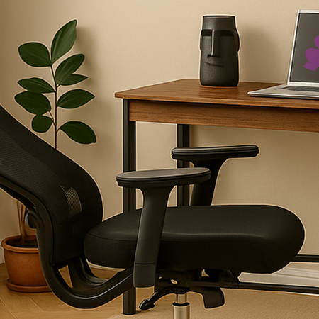 Fotel do biura rozkładany obrotowy GILDA Czarny