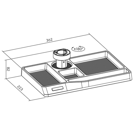 Szuflada obrotowa Spacetronik SPB126 Czarna