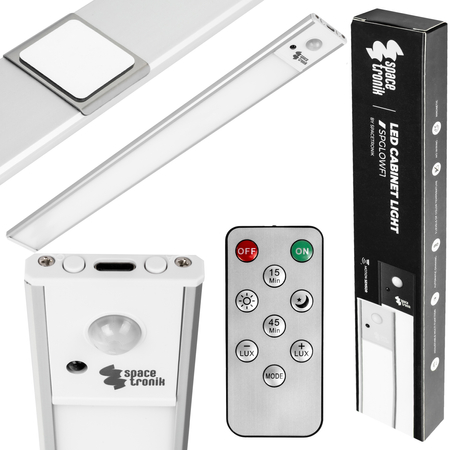 Bezprzewodowa lampa LED Czujnik ruchu 40cm Srebrna