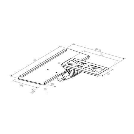 Spacetronik ERGOLINE SPB-111W Tastaturhalterung