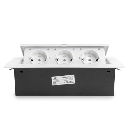 Spacetronik SPS-D33W V2 Arbeitsplattensteckdose Öffnung