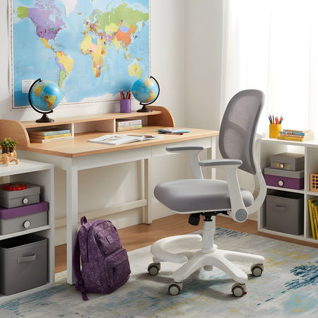 Fotel ergonomiczny dziecięcy Spacetronik SPC-XD19A Szare