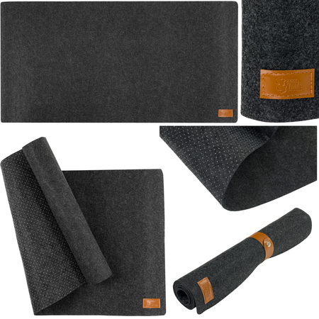 Mata filcowa na biurko ciemnoszara 80x40cm SPB062