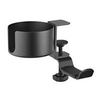 Uchwyt do biurka - słuchawki, kubek SPB-024 Czarny