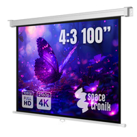 Ekran projekcyjny zwijany ręcznie 100" 4:3 biały
