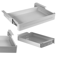 Szuflada podbiurkowa stalowa szara Spacetronik