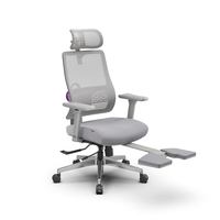 Fotel z podnóżkiem Spacetronik LUMBO 22 Szary