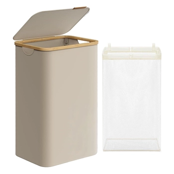 Kosz na pranie 90L 1 komorowy beżowy
