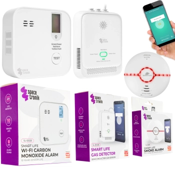 Czujnik 3x dymu gazu czadu Mieszkanie SL-DZ-CDG03