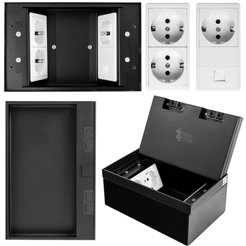 Gniazdo podłogowe puszka  Spacetronik SPS-W34B_S3