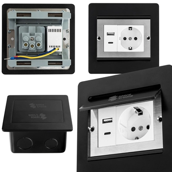 Gniazdo podłogowe puszka Spacetronik SPS-W13B_V1