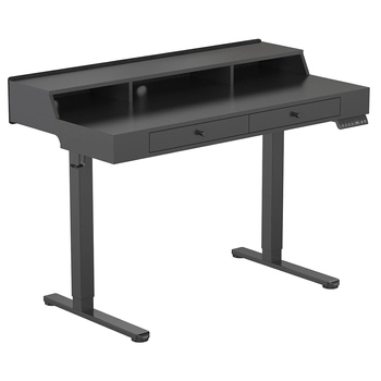 Mobile Singlel-Motor Sit-Stand Desk with Divider