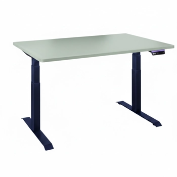 Biurko regulowane Vegard elektryczne dwusilnikowe MDF granatowo-zielone
