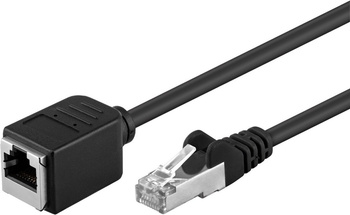 Kabel LAN przedłużacz CAT 5E czarny 10m