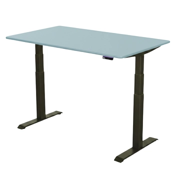 Biurko regulowane Vegard elektryczne dwusilnikowe MDF zielono-niebieskie