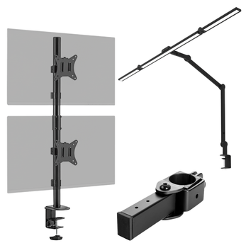 Zestaw ergonomiczny uchwyt monitor laptop lampa Glow adapter