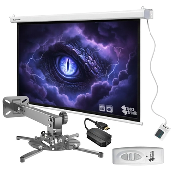 Zestaw ekran elektryczny PVC EASY VIEW uchwyt SPA P02B transmiter SPH CW32