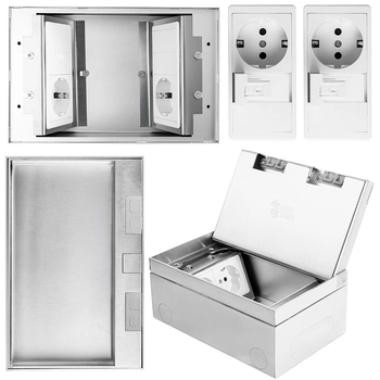 Gniazdo podłogowe puszka  Spacetronik SPS-W22S_S3